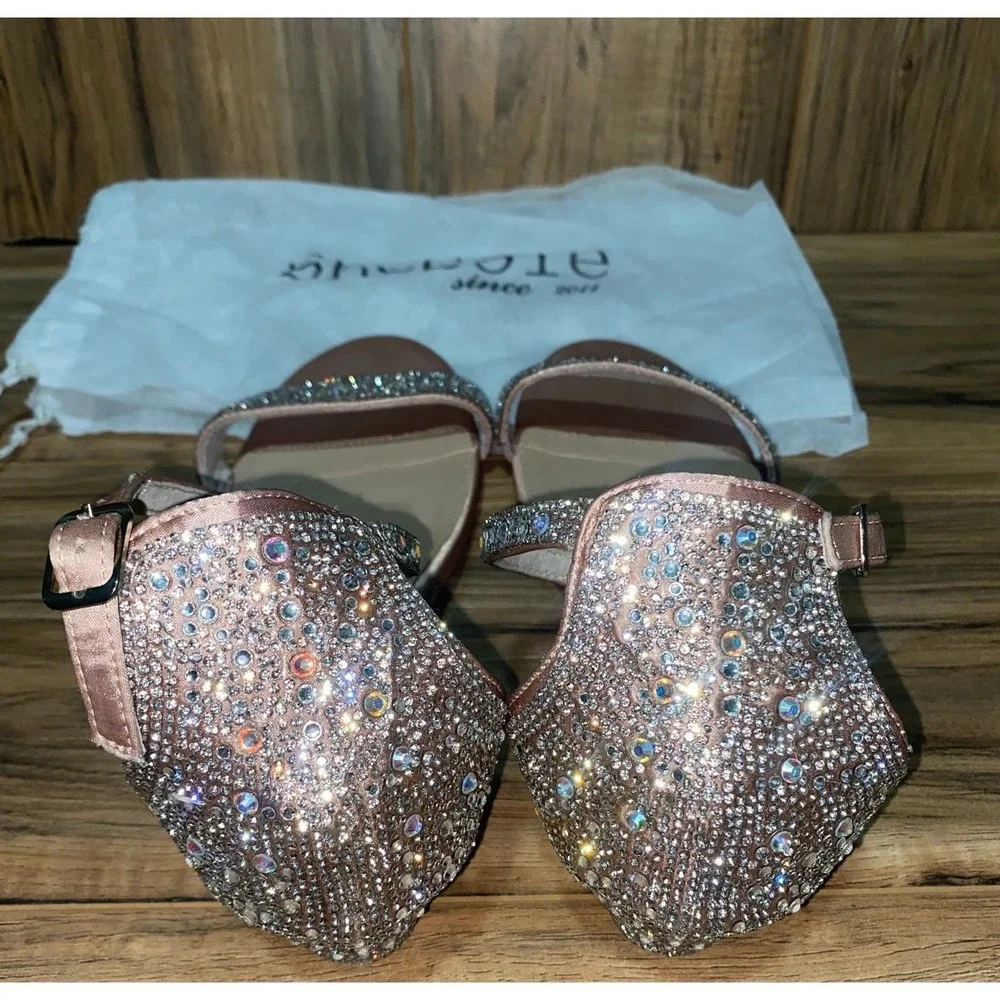 SheSole Open Toe Rhinestone Strappy Sandal, sz‎ 11
